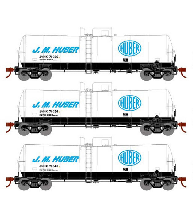 Athearn 16370 HO Scale 16k Clay Slurry Tank Car J.M. Huber JMHX 3 Pack #2