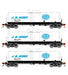 Athearn 16370 HO Scale 16k Clay Slurry Tank Car J.M. Huber JMHX 3 Pack #2