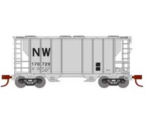 Athearn 17053 N Scale PS-2 2600 Covered Hopper Norfolk & Western N&W 170729