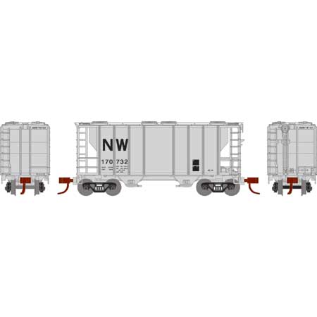 Athearn 17054 N Scale PS-2 2600 Covered Hopper Norfolk & Western N&W 170732