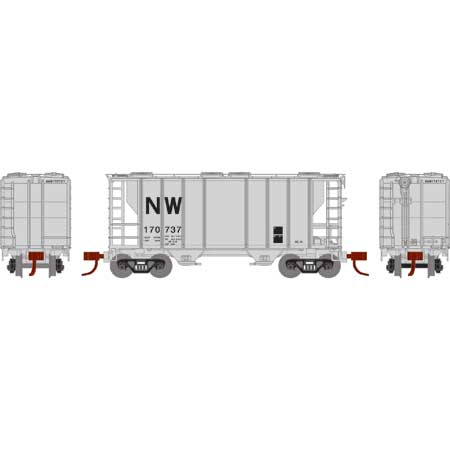 Athearn 17055 N Scale PS-2 2600 Covered Hopper Norfolk & Western N&W 170737