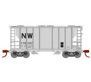 Athearn 17055 N Scale PS-2 2600 Covered Hopper Norfolk & Western N&W 170737