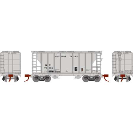 Athearn 17061 N Scale PS-2 2600 Covered Hopper "1977 Re-weigh" Northern Pacific NP 76065