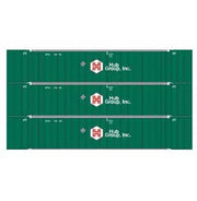 Athearn 17308 N Scale 53' Stoughton Intermodal Container HUB Group UPHU 3 Pack #1