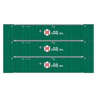 Athearn 17308 N Scale 53' Stoughton Intermodal Container HUB Group UPHU 3 Pack #1