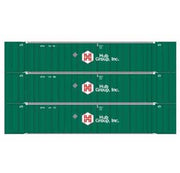 Athearn 17309 N Scale 53' Stoughton Intermodal Container HUB Group UPHU 3 Pack #2