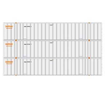 Athearn 17314 N Scale 53' Stoughton Intermodal Container Optimodal SNLU 3 Pack #1