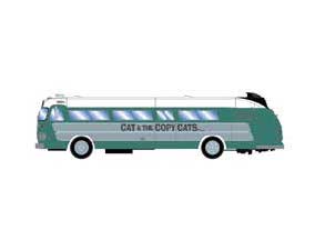 Athearn 17347 N Scale Intercity Bus Band on Tour - Cat and the Copy Cats