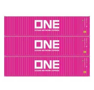 Athearn 17435 N Scale 40' High Cube Container ONE 3 Pack #2