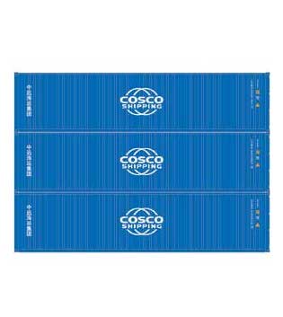 Athearn 17436 N Scale 40' High Cube Container Cosco 3 Pack #1