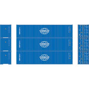 Athearn 17437 N Scale 40' High Cube Container Cosco 3 Pack #2