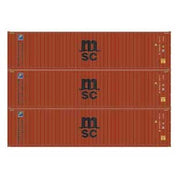 Athearn 17438 N Scale 40' High Cube Container MSC/Florens 3 Pack #1