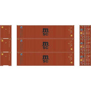 Athearn 17438 N Scale 40' High Cube Container MSC/Florens 3 Pack #1
