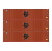 Athearn 17439 N Scale 40' High Cube Container MSC/Florens 3 Pack #2