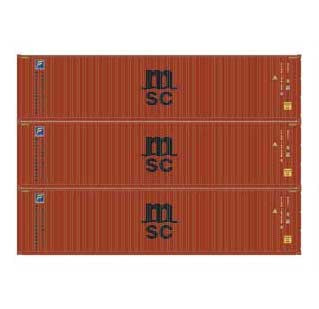 Athearn 17439 N Scale 40' High Cube Container MSC/Florens 3 Pack #2