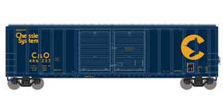 Athearn 17541 N Scale 50' FMC Double Door Boxcar Chessie System C&O 486237