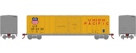 Athearn 17579 N Scale 50' FMC Double Door Boxcar Union Pacific UP 300303