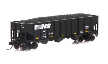 Athearn 17624 N Scale 40' 3 Bay Ribbed Hopper Norfolk Southern NW 119499