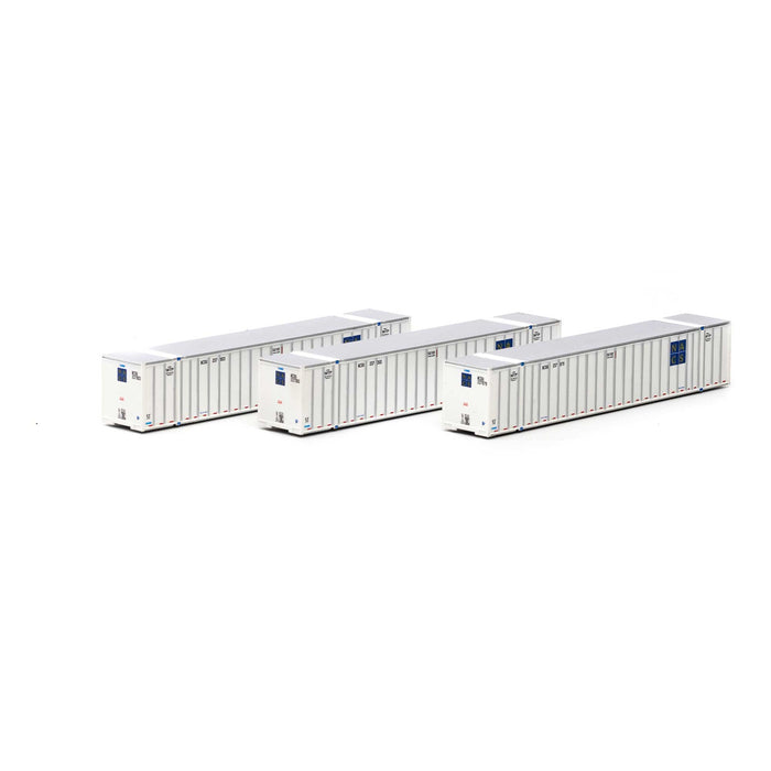 Athearn 17652 N Scale 53' Stoughton Intermodal Container 3-Pack NACS