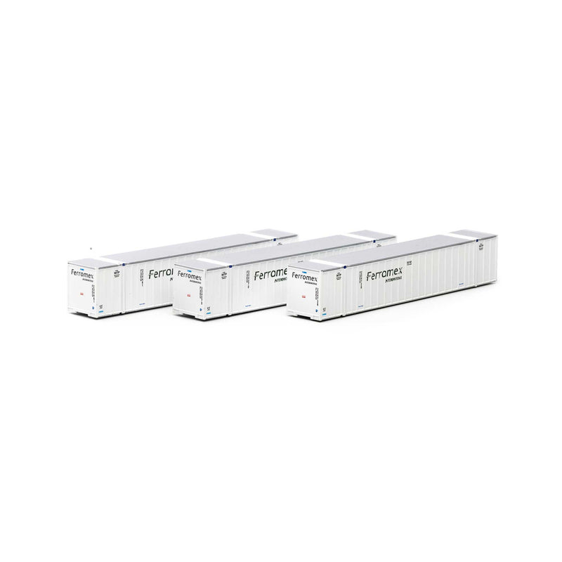 Athearn 17656 N Scale 53' Stoughton Intermodal Container 3-Pack Ferromex