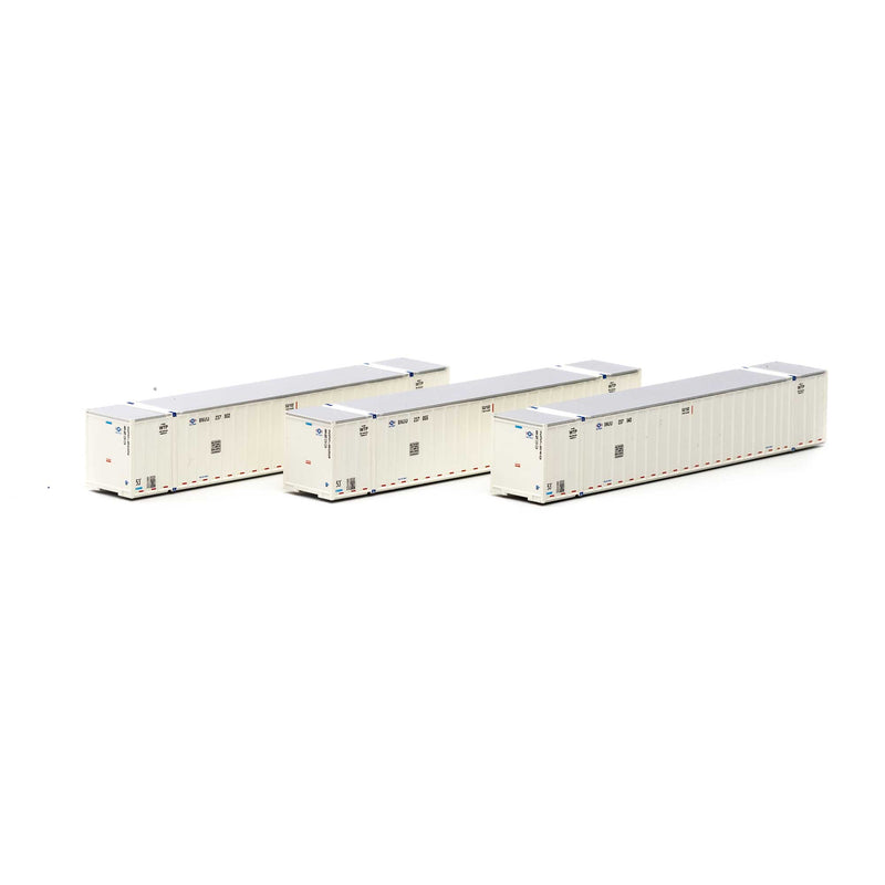 Athearn 17658 N Scale 53' Stoughton Intermodal Container 3-Pack USA Truck
