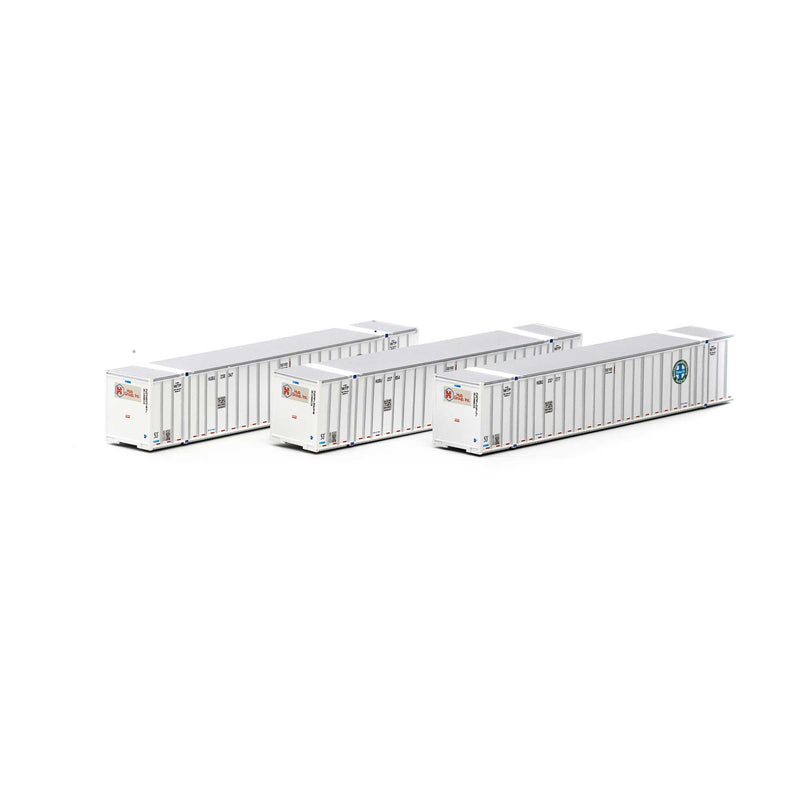 Athearn 17659 N Scale 53' Stoughton Intermodal Container 3-Pack HUB/BNSF