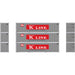 Athearn 17702 N Scale 40' Smooth Side Container K-Line 3 Pack