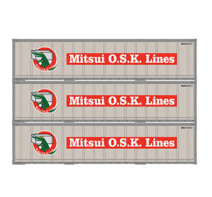 Athearn 17703 N Scale 40' Smooth Side Container Mitsui 3 Pack