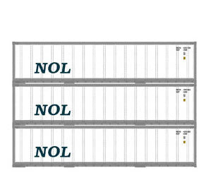Athearn 17704 N Scale 40' Smooth Side Container NOL 3 Pack