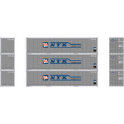 Athearn 17705 N Scale 40' Smooth Side Container NYK 3 Pack