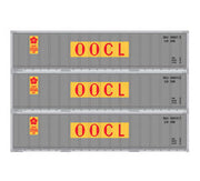 Athearn 17706 N Scale 40' Smooth Side Container OOCL 3 Pack