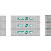 Athearn 17707 N Scale 40' Smooth Side Container Japan Line 3 Pack