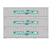 Athearn 17707 N Scale 40' Smooth Side Container Japan Line 3 Pack