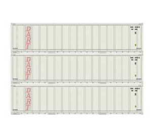 Athearn 17708 N Scale 40' Smooth Side Container DART 3 Pack