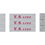 Athearn 17709 N Scale 40' Smooth Side Container YS Line 3 Pack