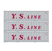Athearn 17709 N Scale 40' Smooth Side Container YS Line 3 Pack