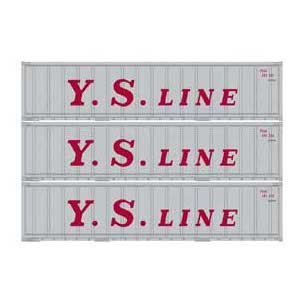 Athearn 17709 N Scale 40' Smooth Side Container YS Line 3 Pack