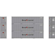 Athearn 17712 N Scale 40' Smooth Side Container Sealand 3 Pack