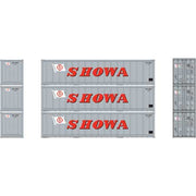 Athearn 17713 N Scale 40' Smooth Side Container SHOWA 3 Pack