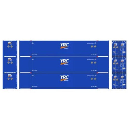 Athearn 17753 N Scale 53' CIMC Intermodal Container YRC 3-Pack