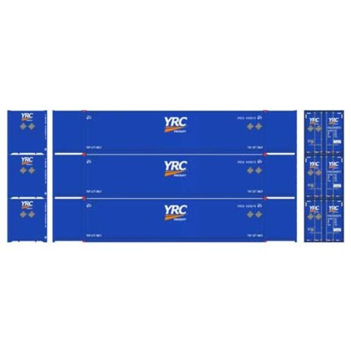 Athearn 17753 N Scale 53' CIMC Intermodal Container YRC 3-Pack