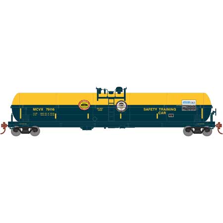Athearn 18007 HO Scale 62' Tank Car "Safety Training" MCVX 79116