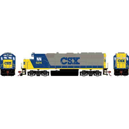 Athearn 18260 HO Scale EMD GP40-2 YN2 CSX 6214 DCC and Sound Ready