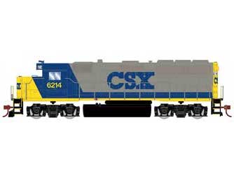 Athearn 18260 HO Scale EMD GP40-2 YN2 CSX 6214 DCC and Sound Ready