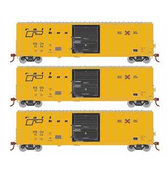 Athearn 18694 HO Scale 50' FMC 5347 Boxcar Railbox RBOX 3 Pack