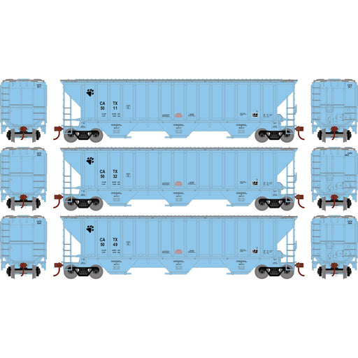 Athearn 18780 HO Scale PS 4740 Covered Hopper General American CATX 3 Pack