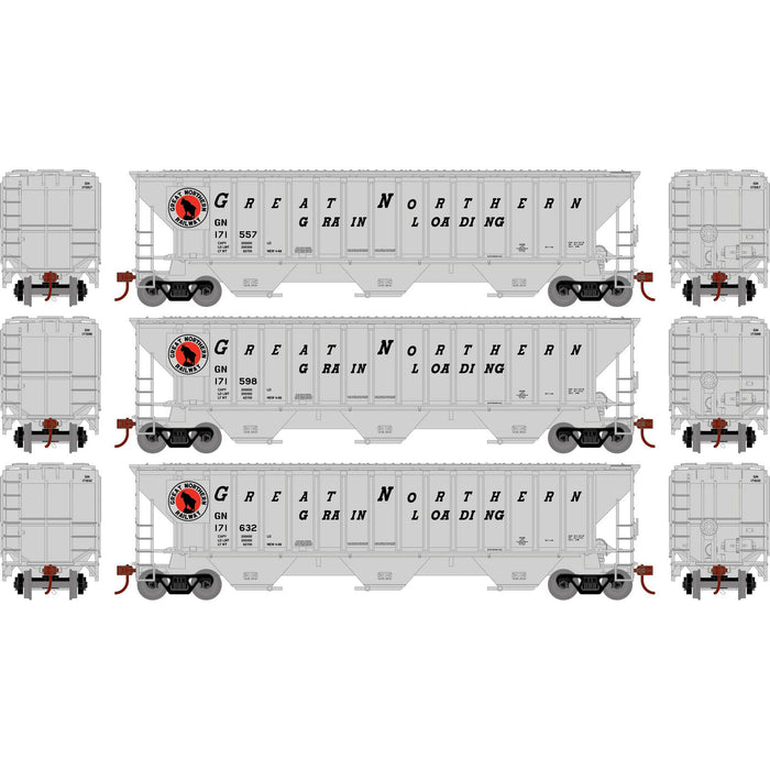Athearn 18783 HO Scale PS 4740 Covered Hopper Great Northern GN 3 Pack