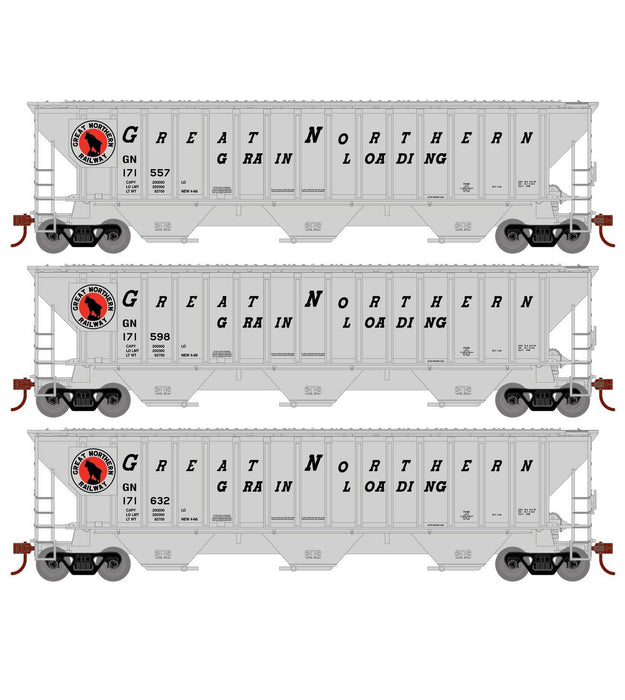 Athearn 18783 HO Scale PS 4740 Covered Hopper Great Northern GN 3 Pack