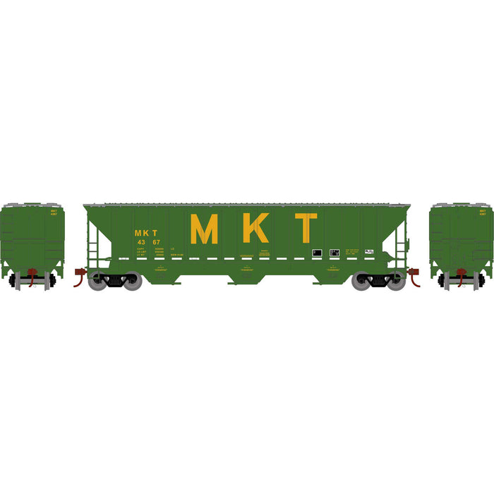 Athearn 18787 HO Scale PS 4740 Covered Hopper Missouri Kansas Texas MKT 4367