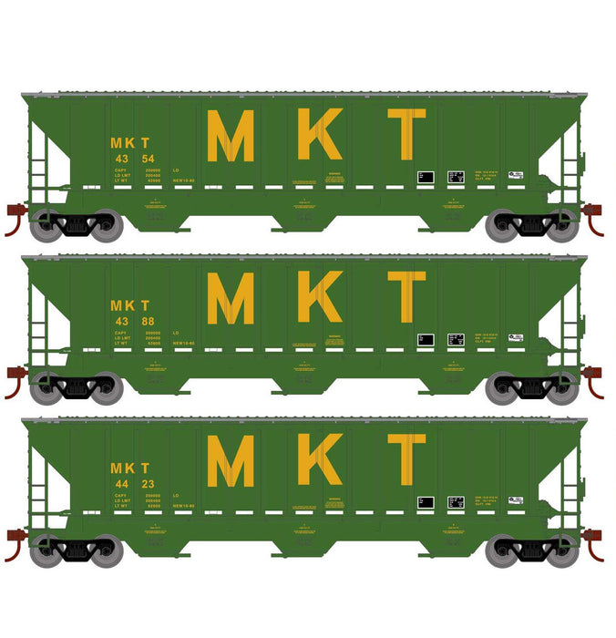 Athearn 18789 HO Scale PS 4740 Covered Hopper Missouri Kansas Texas MKT 3 Pack